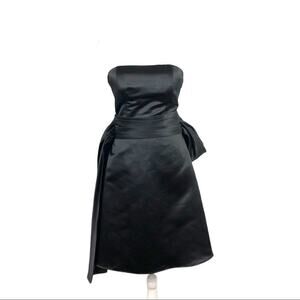 Bill Levkoff Mini Strapless Cocktail Black Dress 6